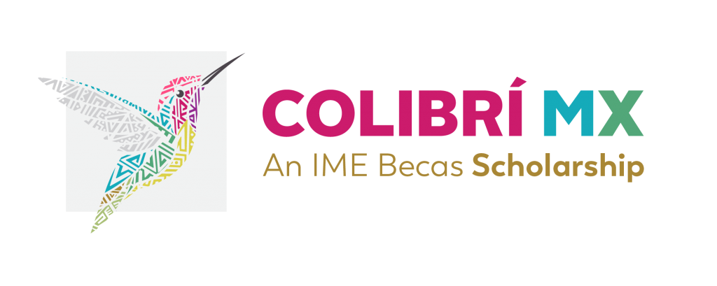Colibri MX logo
(colorful hummingbird on gray block and the words Colibri MX, an IME Becas Scholarship)
